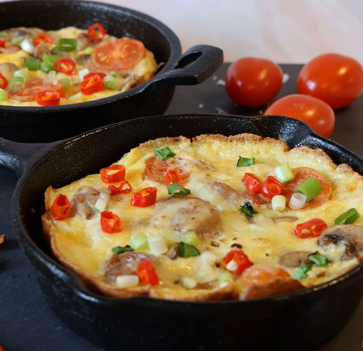 Omelete de forno com legumes (imagem ilustrativa)